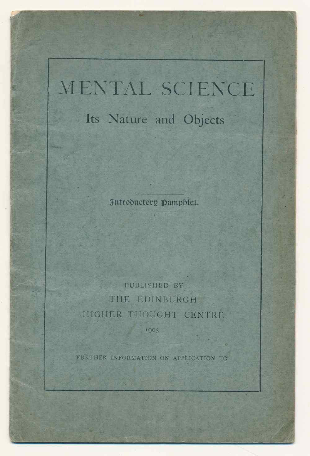 Mental science: its nature and...