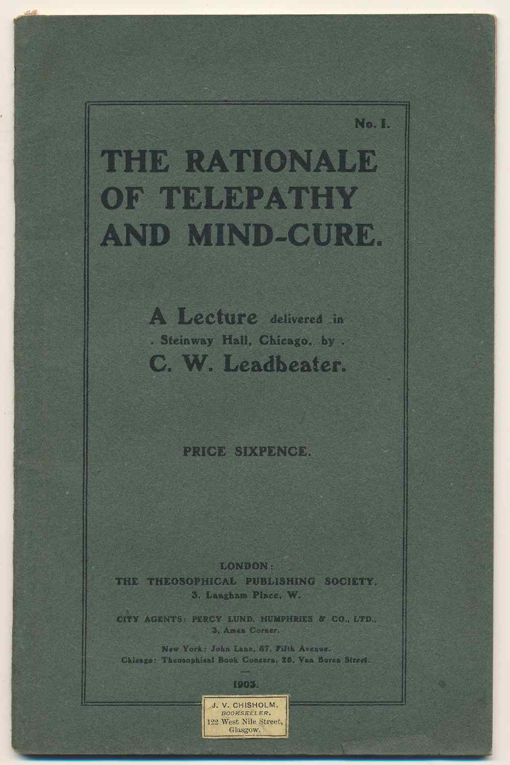 The rationale of telepathy and...