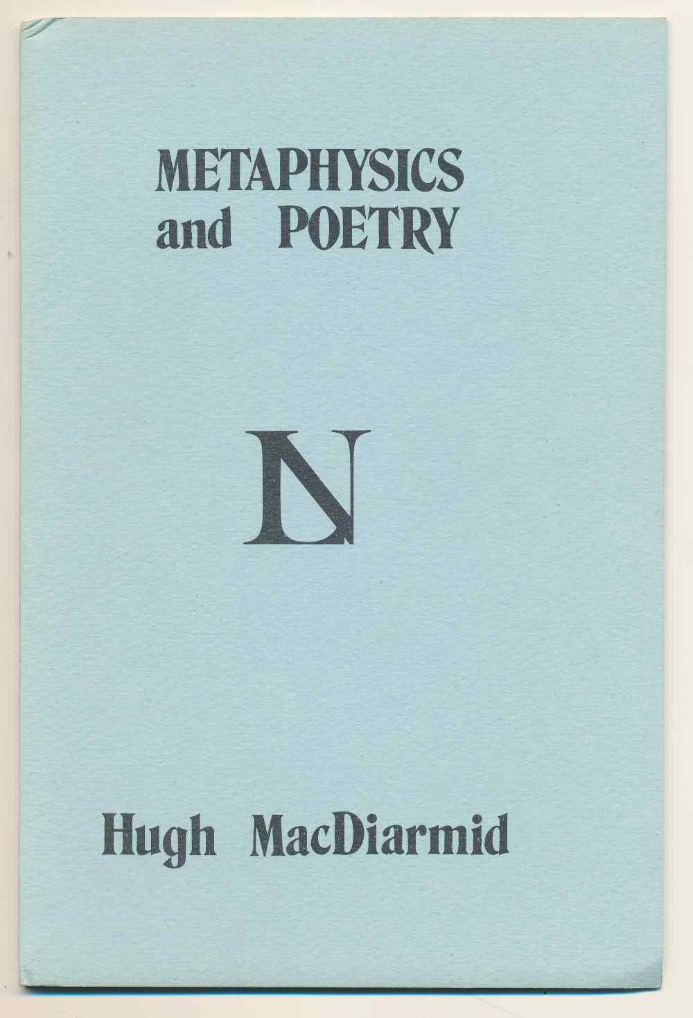 Metaphysics and poetry