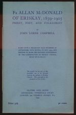 Fr Allan McDonald of Eriskay, 1859-1905: priest, poet, and folklorist