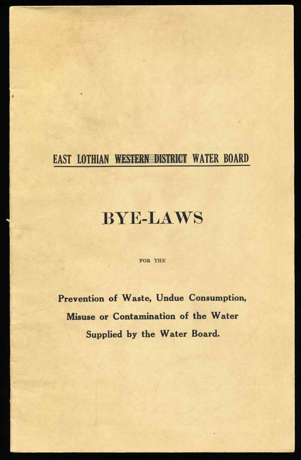 Bye-laws for the prevention of...