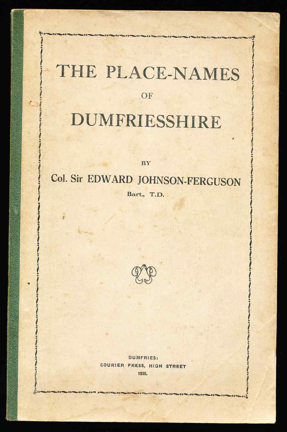 The place-names of Dumfriesshi...