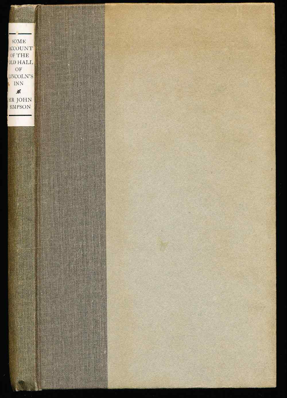 Some account of the Old Hall o...