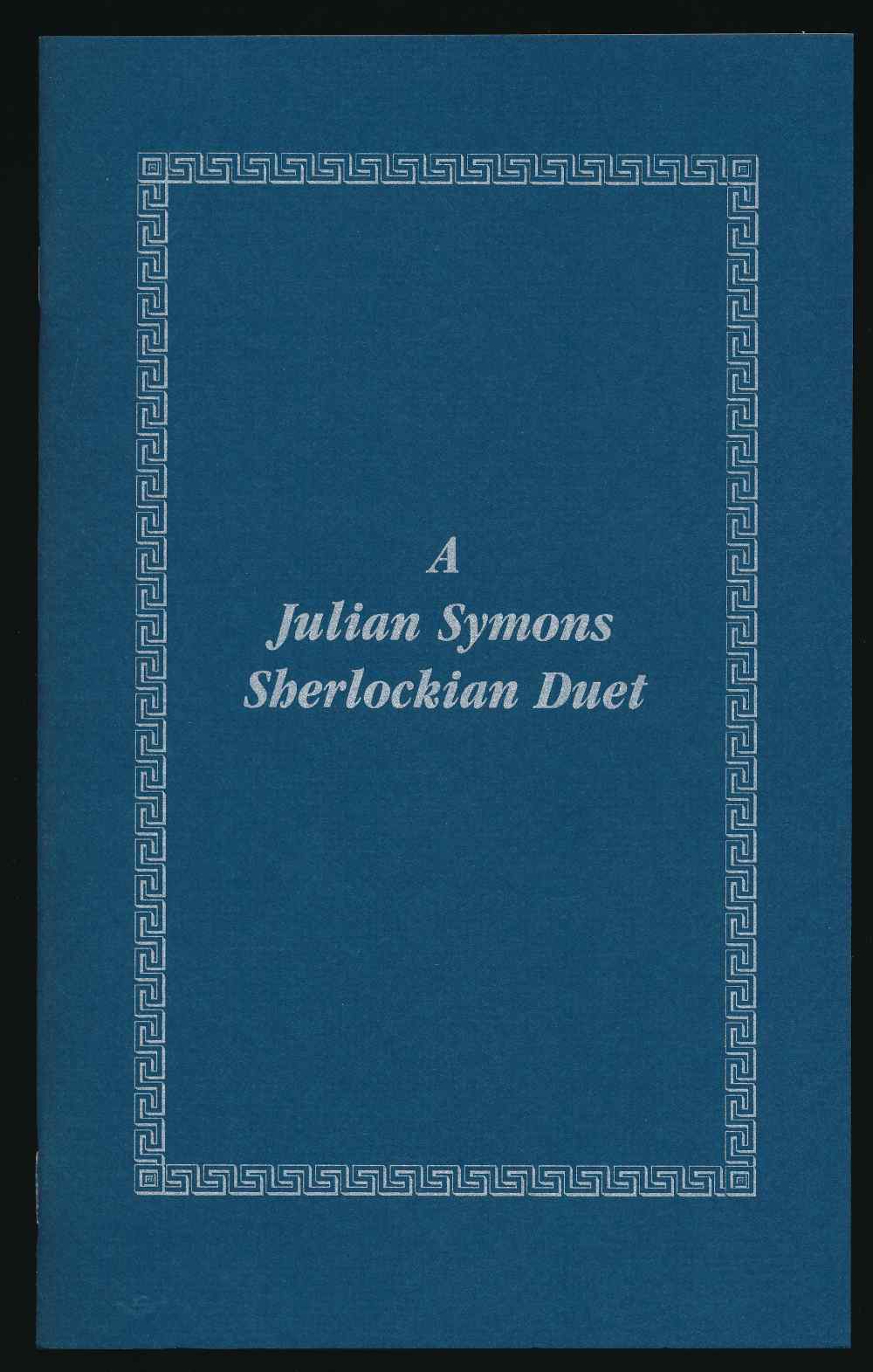 A Julian Symons Sherlockian du...