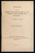 Speech before the Reichstag on April 28, 1939: draft translation