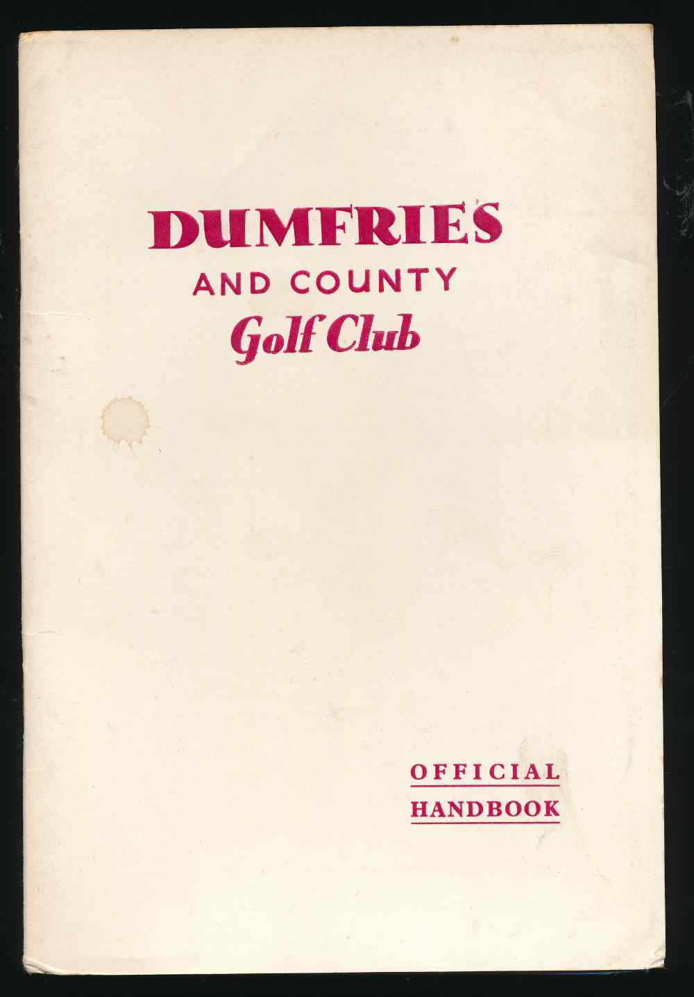 Dumfries and County Golf Club ...