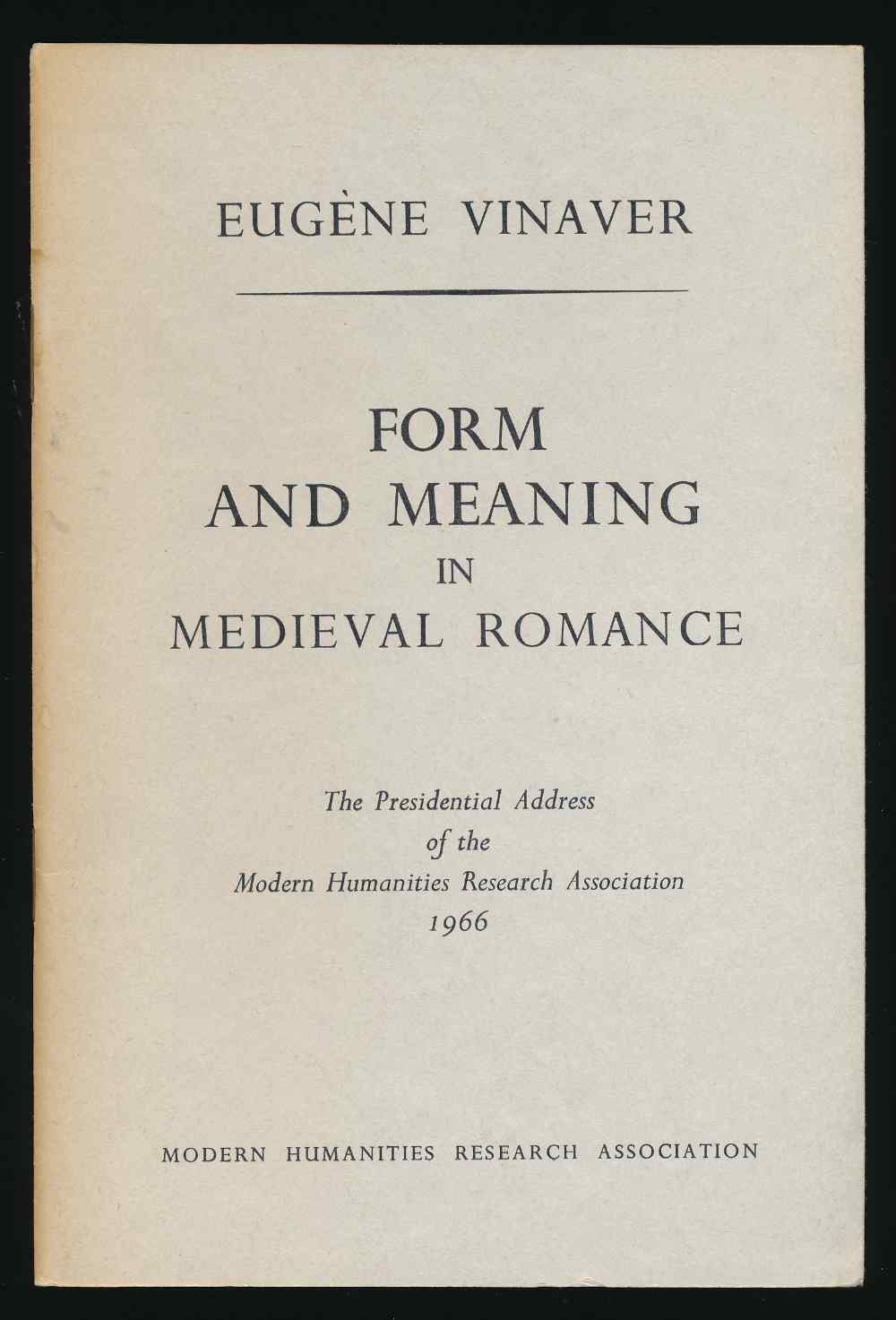 Form and meaning in medieval r...